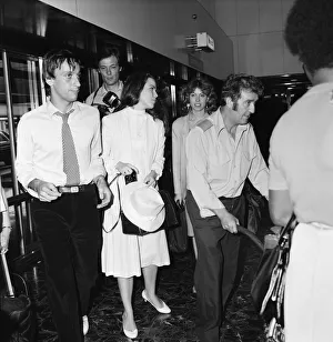 Koo Stark, Actress arriving at London Heathrow Airport, Wednesday 10th August 1983