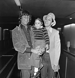 Daughter Prints: Kris Kristofferson and Rita Coolidge at LAP with their daughter Casey. 28th May 1978