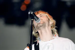 Kurt Cobain, lead singer of Seattle-based grunge rock group Nirvana