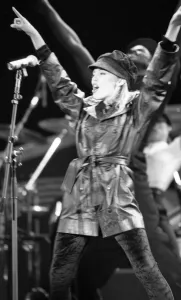 Kylie Minogue on stage during her concert at the NEC Arena in Birmingham 17th April 1990