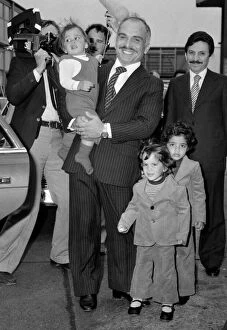 Images Dated 17th April 1977: L. A. P. King Hussein of Jordan and children. April 1977 77-02171-001