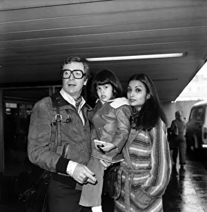 L. A. P. Michael Caine and Family. Actor Michael Caine and his wife Shakira leaving London