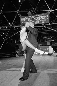 Labour Deputy Leader Roy Hattersley dances the Lambada with champion Jane Mytton