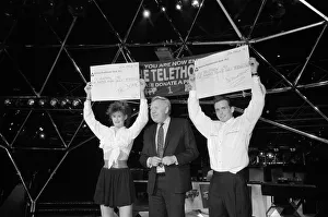 Labour Deputy Leader Roy Hattersley dances the Lambada with champion Jane Mytton