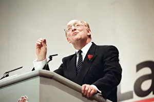 Labour leader Neil Kinnock press conference at Millbank the day before the 1992 General