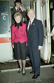 Labour leader Neil Kinnock and his wife Glenys on the campaign trail ahead of the 1992