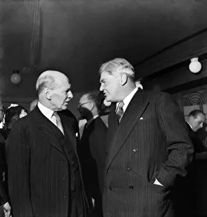 Labour Party Conference 1953: Nye Bevan and Clement Attlee former Prime Minister