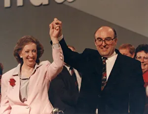 00001 Prints: Labour Party Conference 1992. Newley appointed Labour Leader John Smith seen here