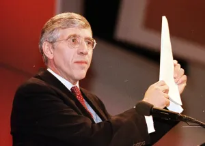 Labour party Conference 1998 Home Secretary Jack Straw delivers his speech to