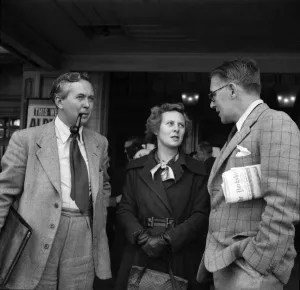 Labour Party Conference. Harold Wilson, Mrs. Mary Wilson and R. H. S. Crossman