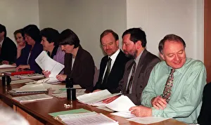 Anti War Prints: Labour Party NEC Millbank Tower R / L Ken Livingstone David Blunkett and Robin Cook