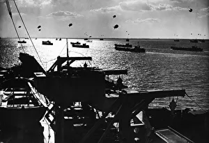 D Day Prints: Laden landing craft setting out for the French coast in the early hours of the 6th June