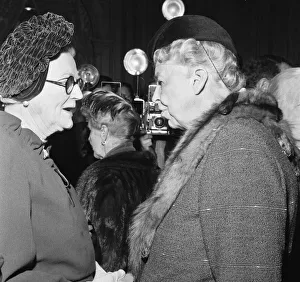 Humanitarian Prints: Lady Churchill and Elenor Roosevelt and seen here at a luncheon held at Foyles in London