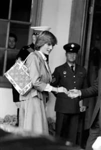 Lady Diana Spencer arrives at Centre Court to watch the Mens Singles semi final between