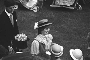 Lady Diana Spencer attends her first ever Garden Party at Buckingham Palace