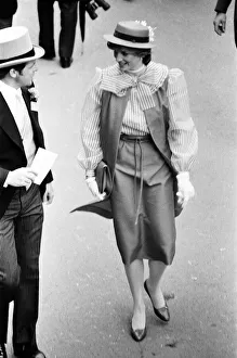 Lady Diana Spencer, centre, enjoys the day with some friends on the last day of Royal