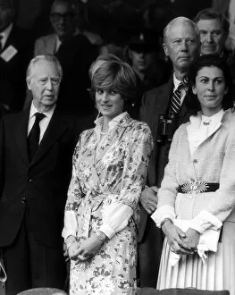 Images Dated 4th July 1981: Lady Diana Spencer in the Royal Box on Centre Court at the Wimbledon Tennis Championships
