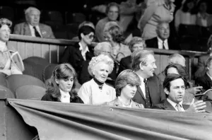 00071 Prints: Lady Diana Spencer in the Royal Box on Centre Court at the Wimbledon Tennis Championships