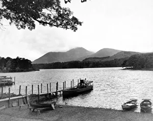 Lake District Prints: Lake District - Derwentwater - The Boat Station 1 April 1963