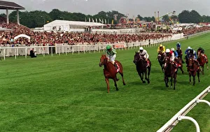 Lammtarra with jockey Walter Swinburn wins Epsom Derby - June 1995