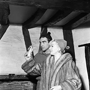 Lana Turner on the set of her new film Another Time