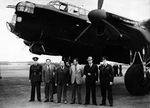 A Lancaster aircraft flown across the Atlantic to show the flag