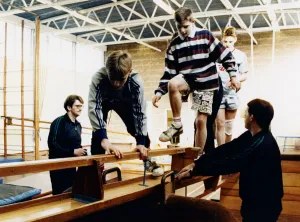 Exercises And Training Prints: Lance Corporal Stuart Stevenson puts fourth-year youngsters from St Antony