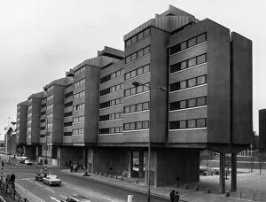Accommodation Collection: Lanchester Polytechnic Halls of Residence, viewed from Fairfax Street, Coventry
