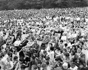 Part of a large crowd who turned out to watch the judging of the Miss Crimdon contest in