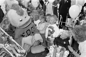Huddersfield0991 Prints: This larger than life version of BBC childrens TV personality Edd the Duck visited