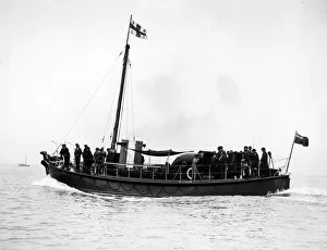 The largest lifeboat in the world The Princess Mary cruising after her launch at Cowes