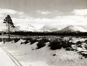 Larigghru the pass through the Cairngorm range, as seen from near Aviemore