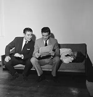 Larry Parnes (left) and John Kennedy (centre), Managers of singer Tommy Steele