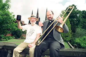 Instrument Prints: The launch of the Lichfield Ale and Jazz Festival by the Dean of Lichfield they Very Rev