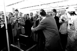 00323 Prints: The launch of the merchant ship Johanna Oldendorff at the Southwick slipway of North-East