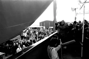 00323 Prints: The launch of the merchant ship Johanna Oldendorff at the Southwick slipway of North-East