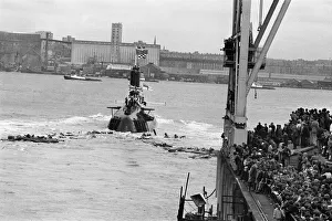 Nuclear Prints: Launch of the new £30 million Churchill class nuclear submarine HMS Conqueror