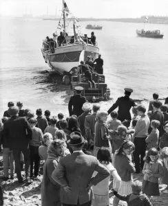 Spectators Prints: The launching ceremony of the newly named lifeboat Mary Joicey