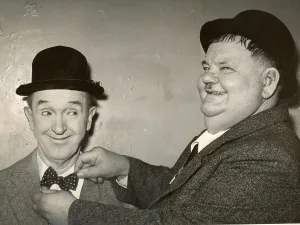 Laurel & Hardy - Comedy duo Stan Laurel and Oliver Hardy - Typical expressions of Laurel