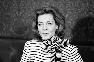 Lauren Bacall pictured at a press conference at Birmingham Hippodrome where she is