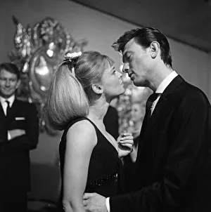 Laurence Harvey and Julie Christie shooting nightclub scenes for their film