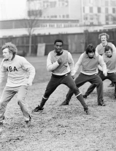 Laurie Cunningham on his first day of training at West Bromwich Albion