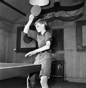 Lawrence Landry at Willesdon Green Table Tennis Club. February 1953 D997