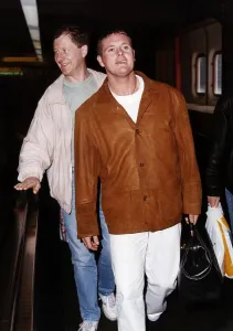 00302 Prints: Lazio and England footballer Paul Gascoigne at Heathrow airport in London