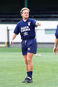 00302 Prints: Lazio footballer Paul Gascoigne during a training session with teammates ahead of