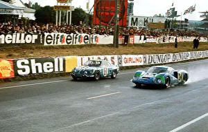 00197 Prints: Le Mans 24 hour race. Motor Racing Le Mans cars at speed September 1968