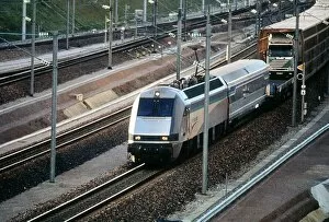Images Dated 1st January 1992: Le Shuttle from the Channel Tunnel at Sangatte near Calais France Circa 1992
