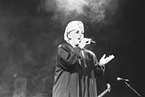 Lead singer with the band Culture Club, Boy George seen here with a Boy George