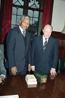 Leader of the Labour party Neil Kinnock meets Nelson Mandela. 4th July 1990