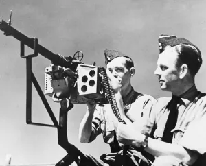 01471 Prints: Leading Aircraftman F. A. Duggan and Leading Aircraftman T. Adair at the R. A. F